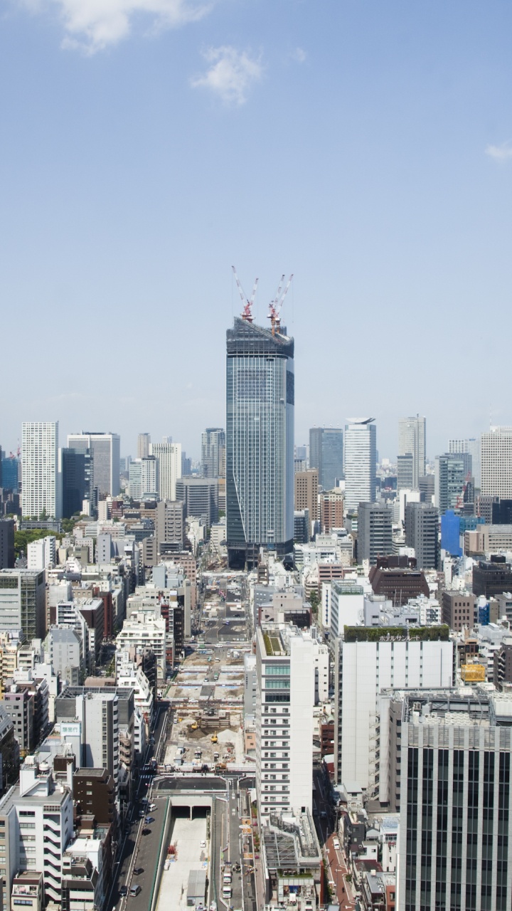 Обои Тораномон Хиллз Мори Тауэр, небоскреб, архитектура, город, городской пейзаж в разрешении 720x1280