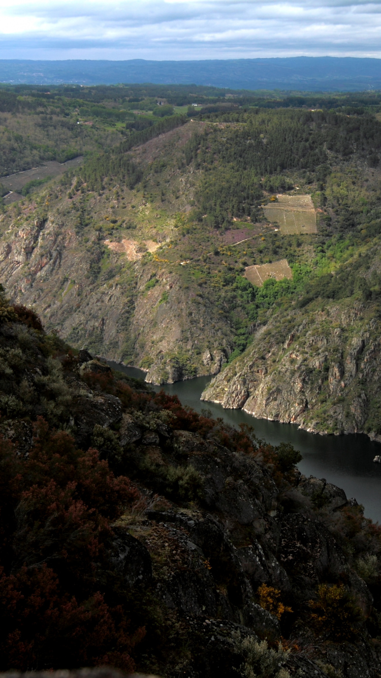 Обои Оренсе, фьорд, нагорье, гора, обрыв в разрешении 750x1334