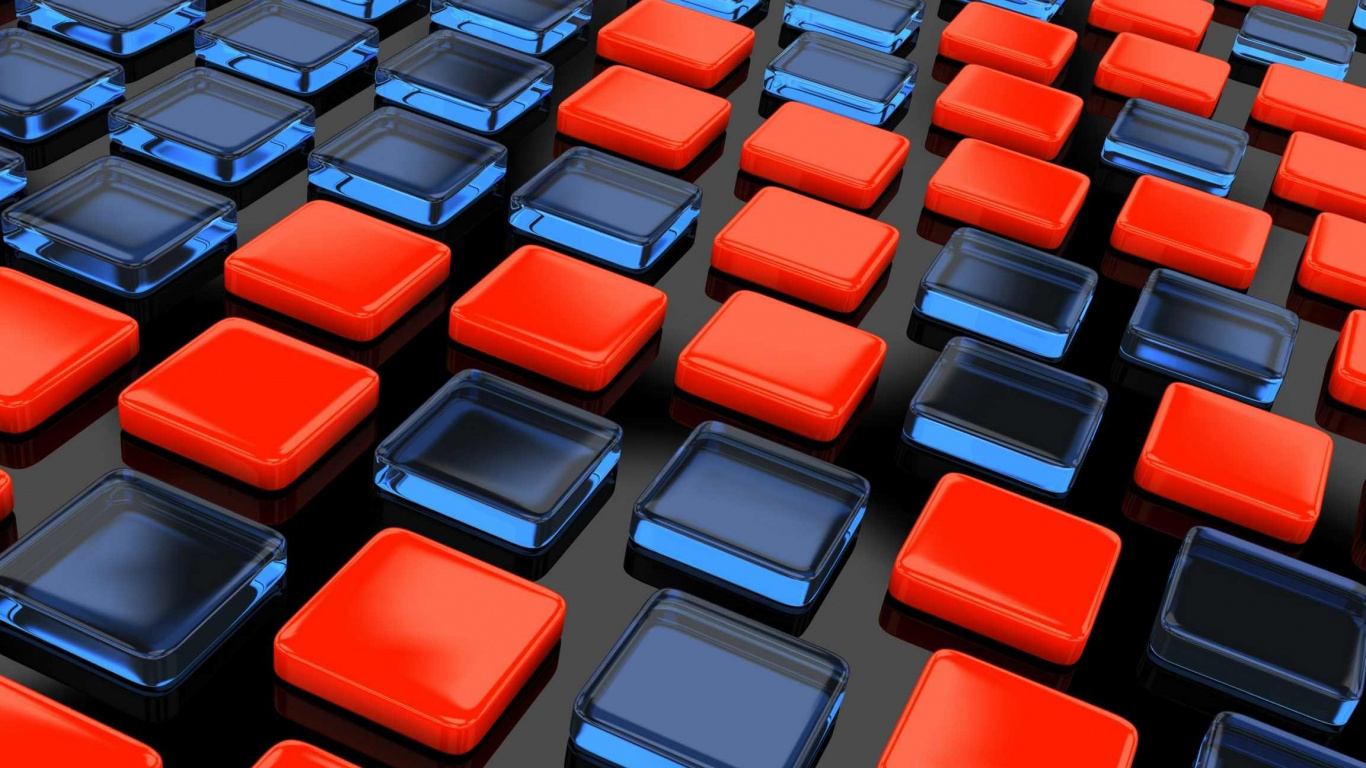 Обои красный цвет, Апельсин, узор, технологии, стеклоблок в разрешении 1366x768