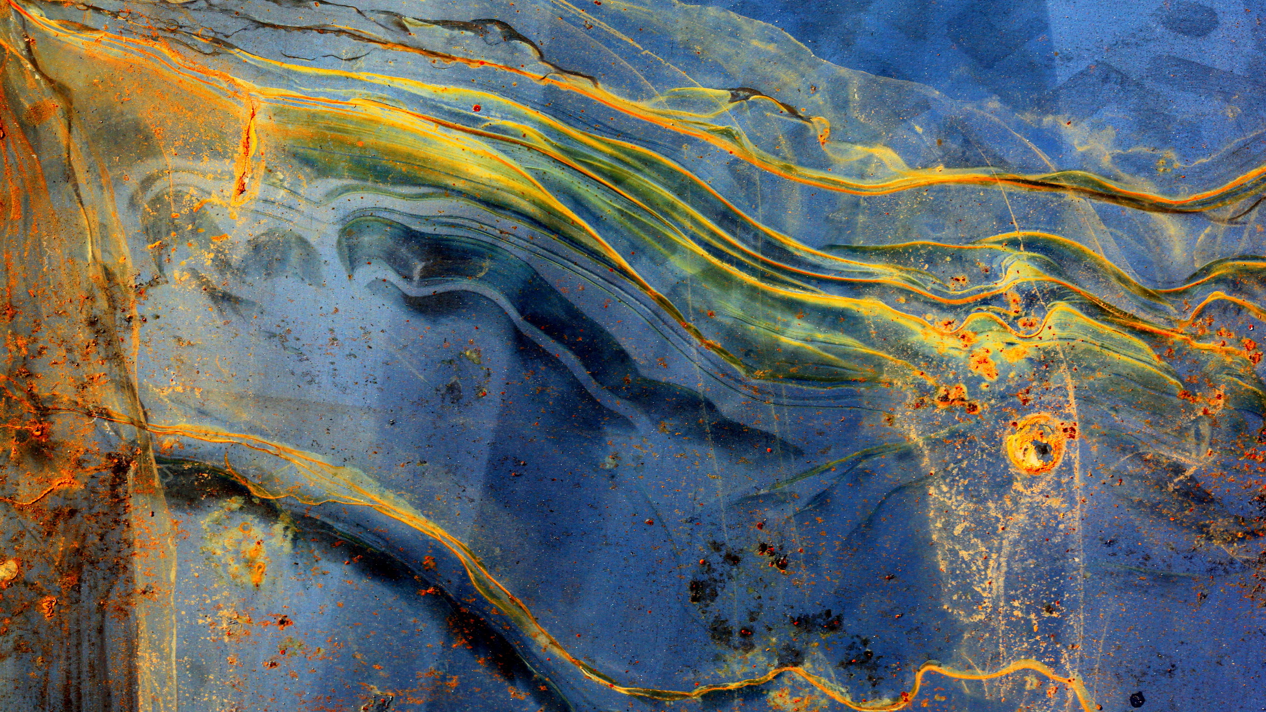 Обои живопись, вода, геология, рок, небо в разрешении 2560x1440