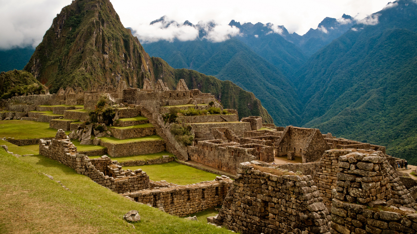 Обои МачуПикчу, империя инков, развалины, ориентир, историческое место в разрешении 1366x768