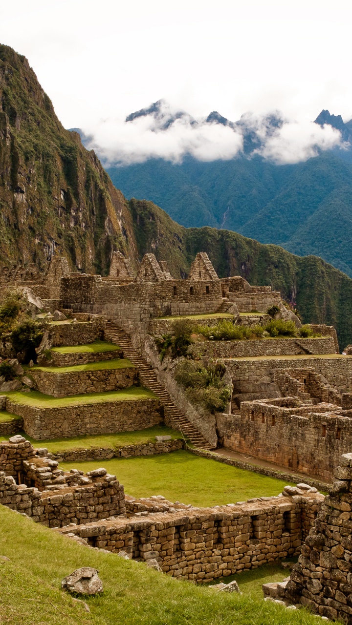 Обои МачуПикчу, империя инков, развалины, ориентир, историческое место в разрешении 720x1280