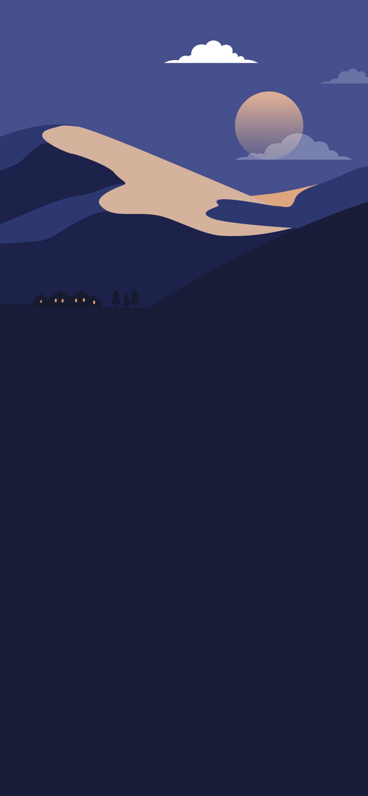 Обои атмосфера, экорегион, синий, лазурный, склон в разрешении 1242x2688