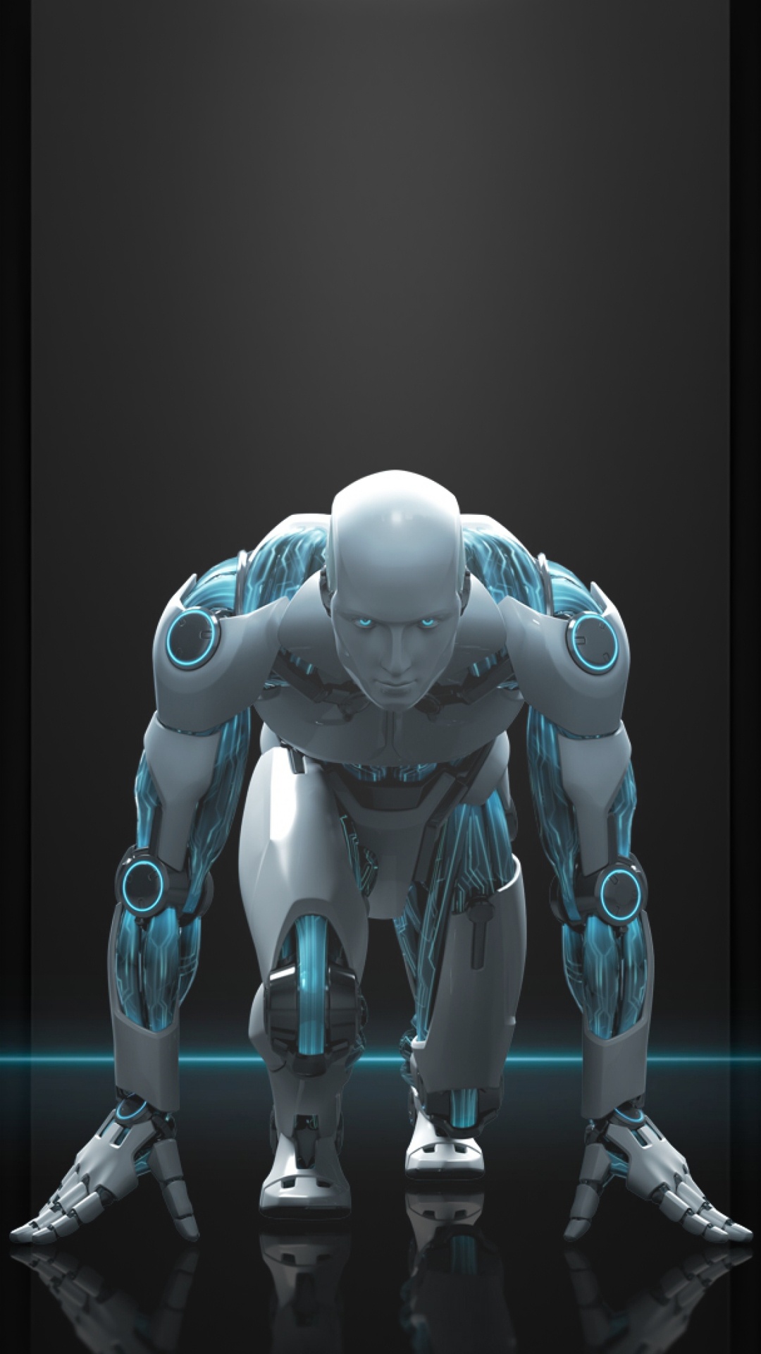 Обои робот, андроид, искусственный интеллект, игрушка, арт в разрешении 1080x1920