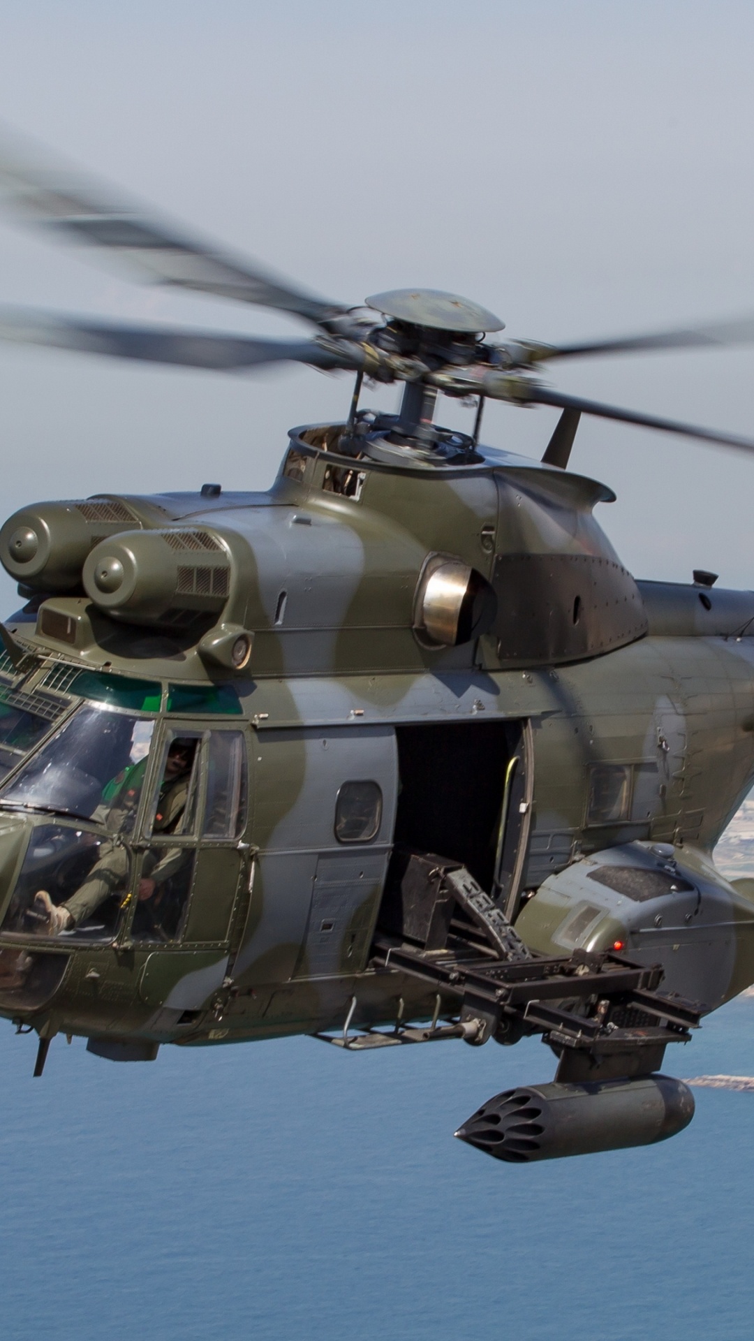 Обои винтокрылая машина, вертолет, самолеты, авиация, военный вертолет в разрешении 1080x1920