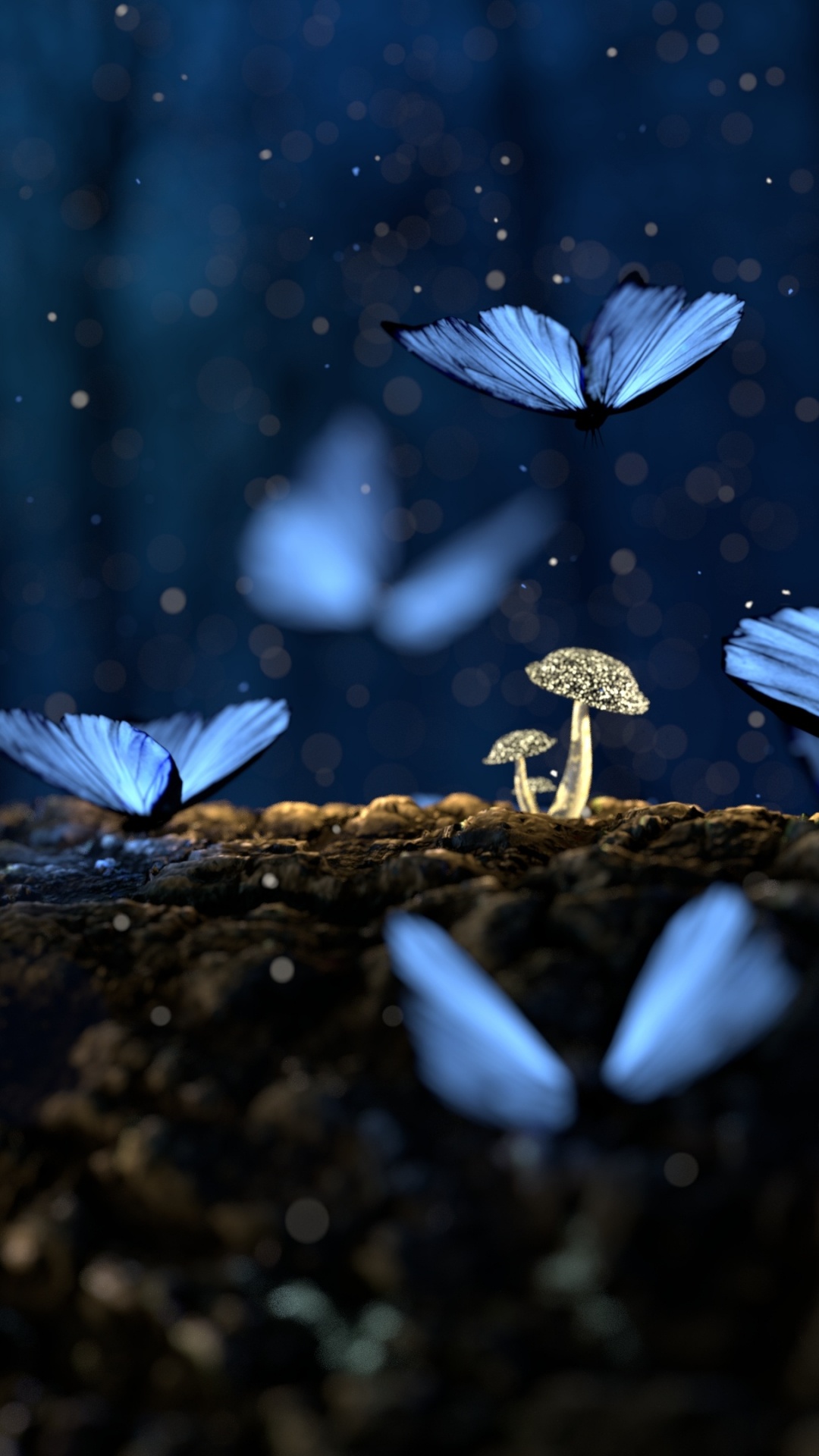 Обои синий, бабочка, природа, насекомое, мотыльки и бабочки в разрешении 1080x1920