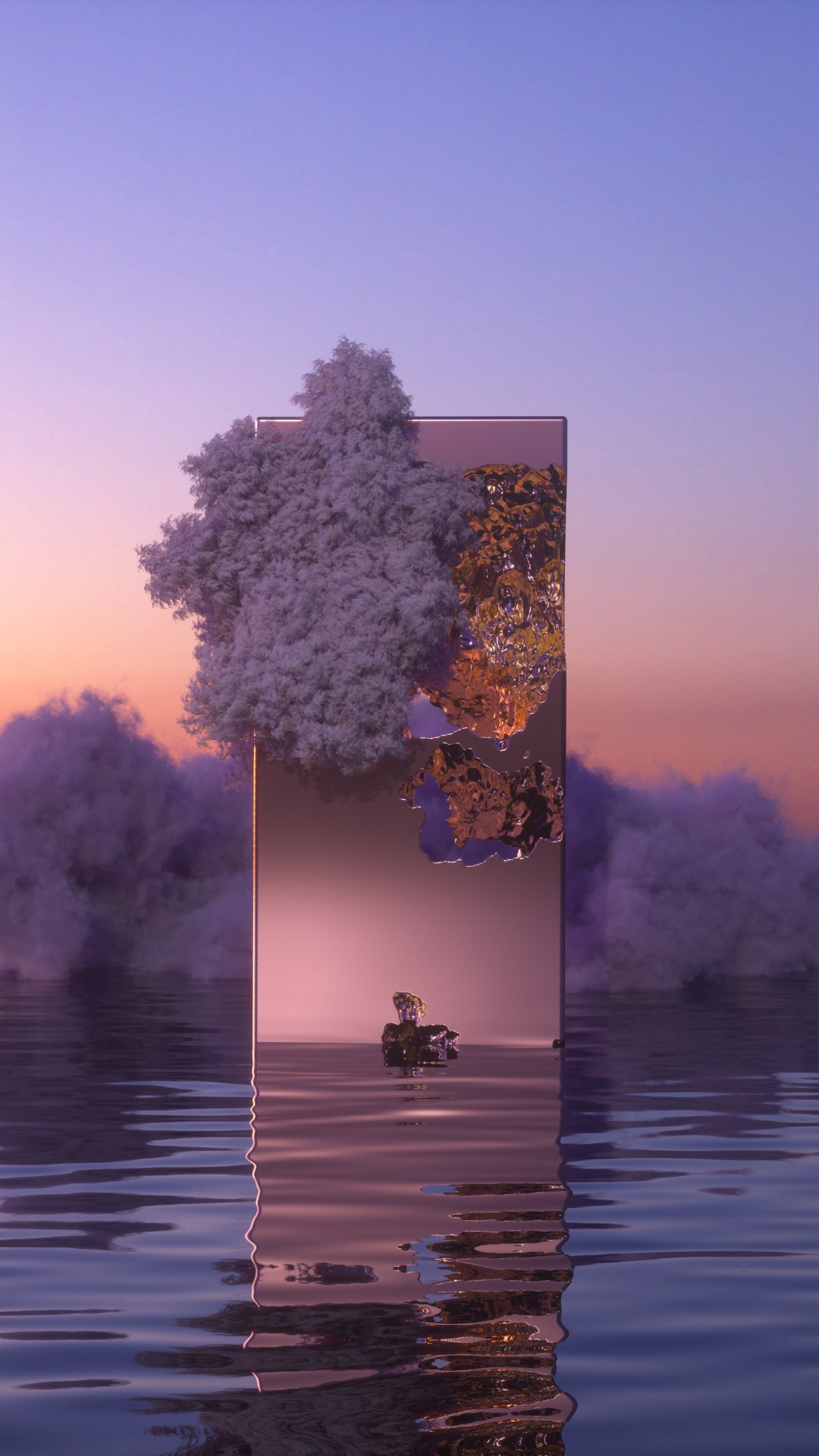 Обои отражение, soundcloud, продать эп, арт, спотифай в разрешении 1080x1920