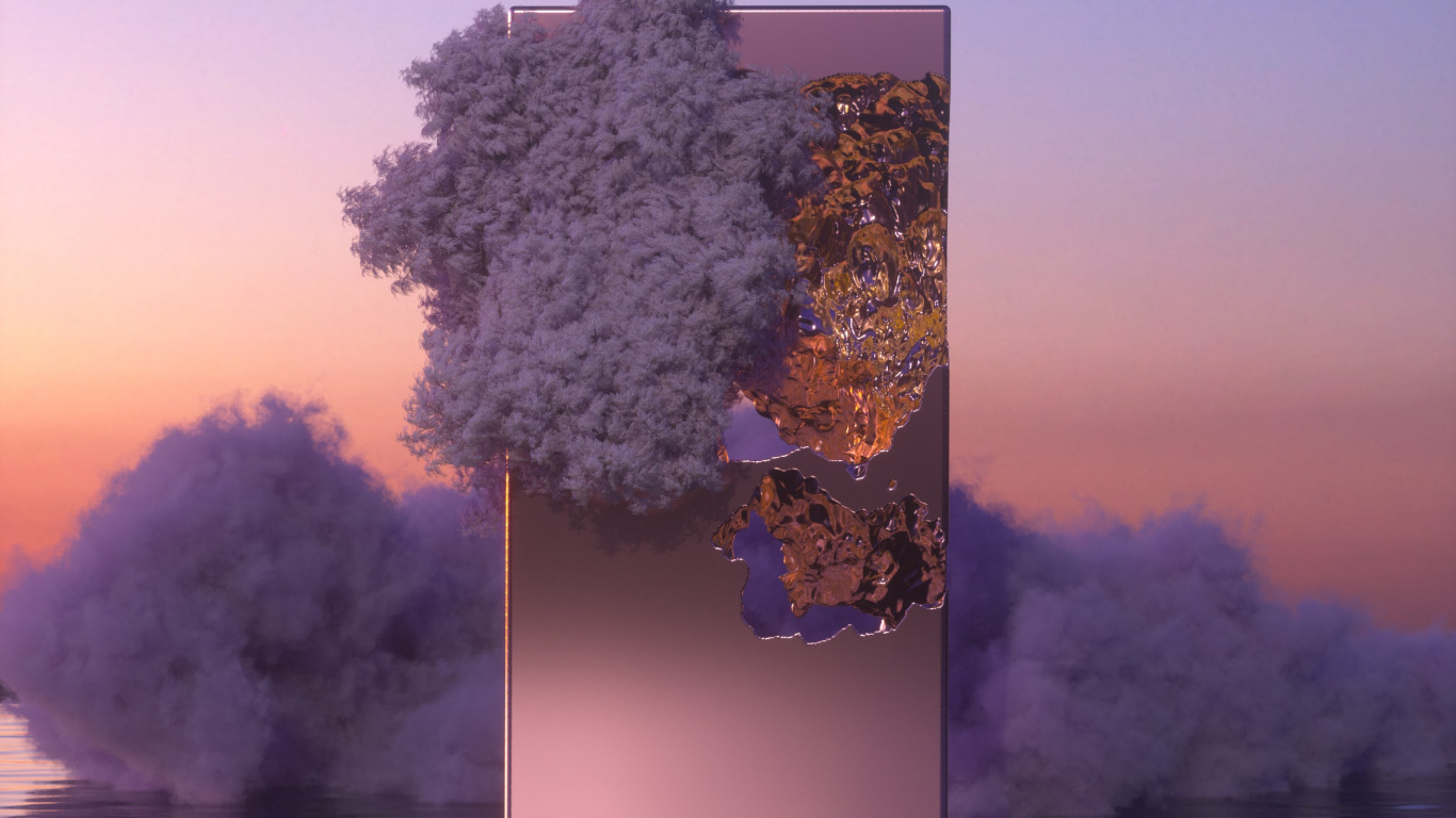 Обои отражение, soundcloud, продать эп, арт, спотифай в разрешении 1366x768