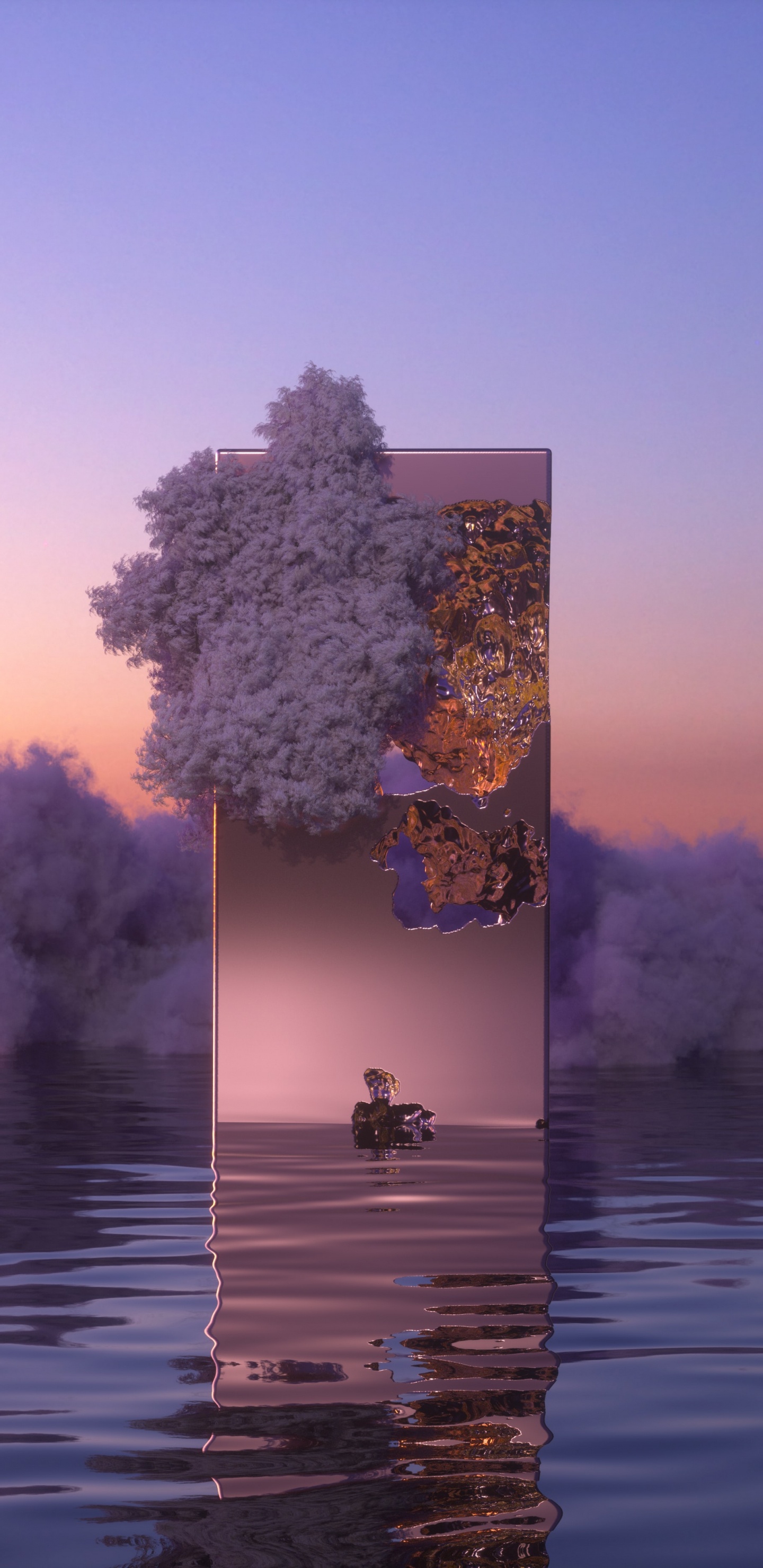 Обои отражение, soundcloud, продать эп, арт, спотифай в разрешении 1440x2960