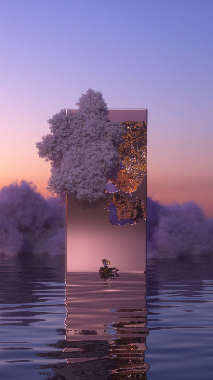 Обои отражение, soundcloud, продать эп, арт, спотифай в разрешении 750x1334