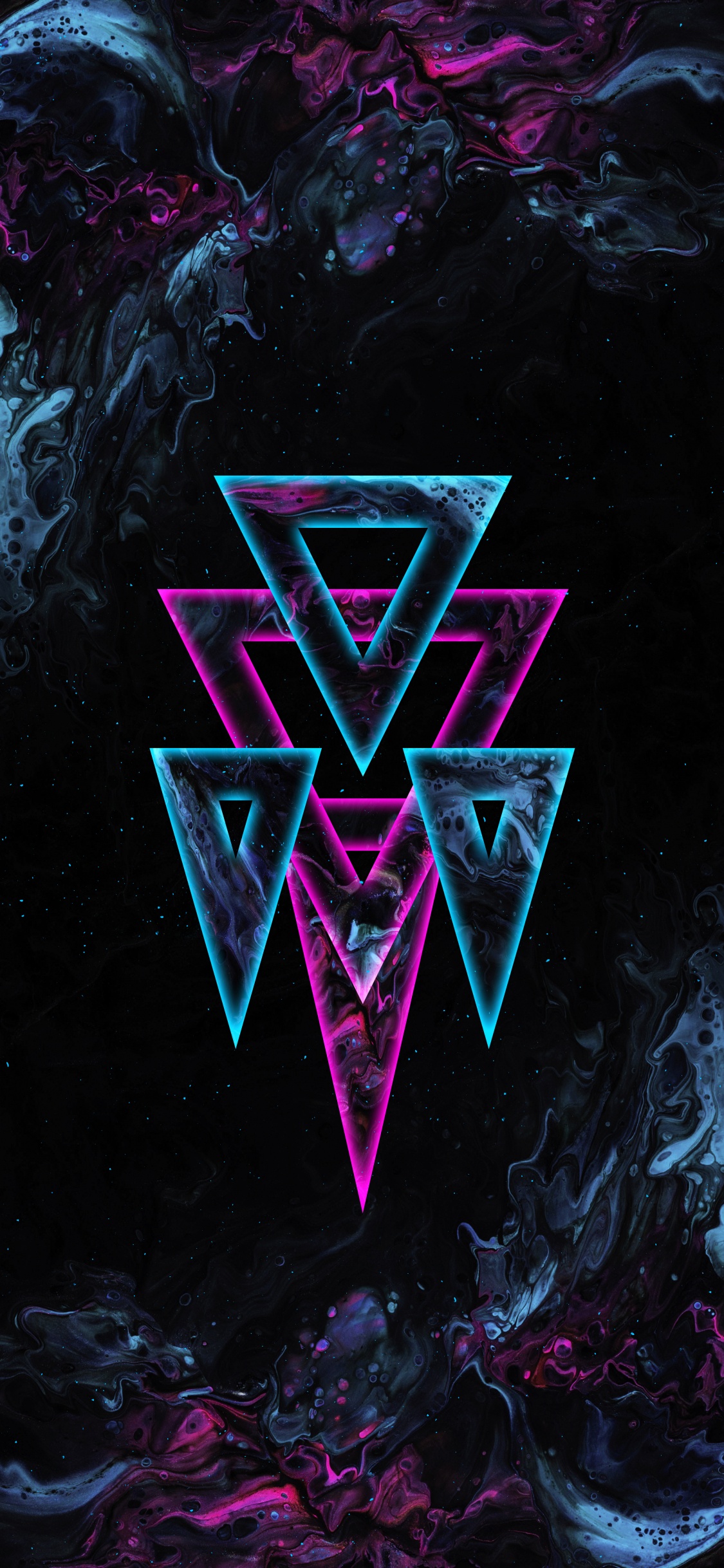 Обои планшет, пурпур, треугольник, Фиолетовый, розовый в разрешении 1125x2436