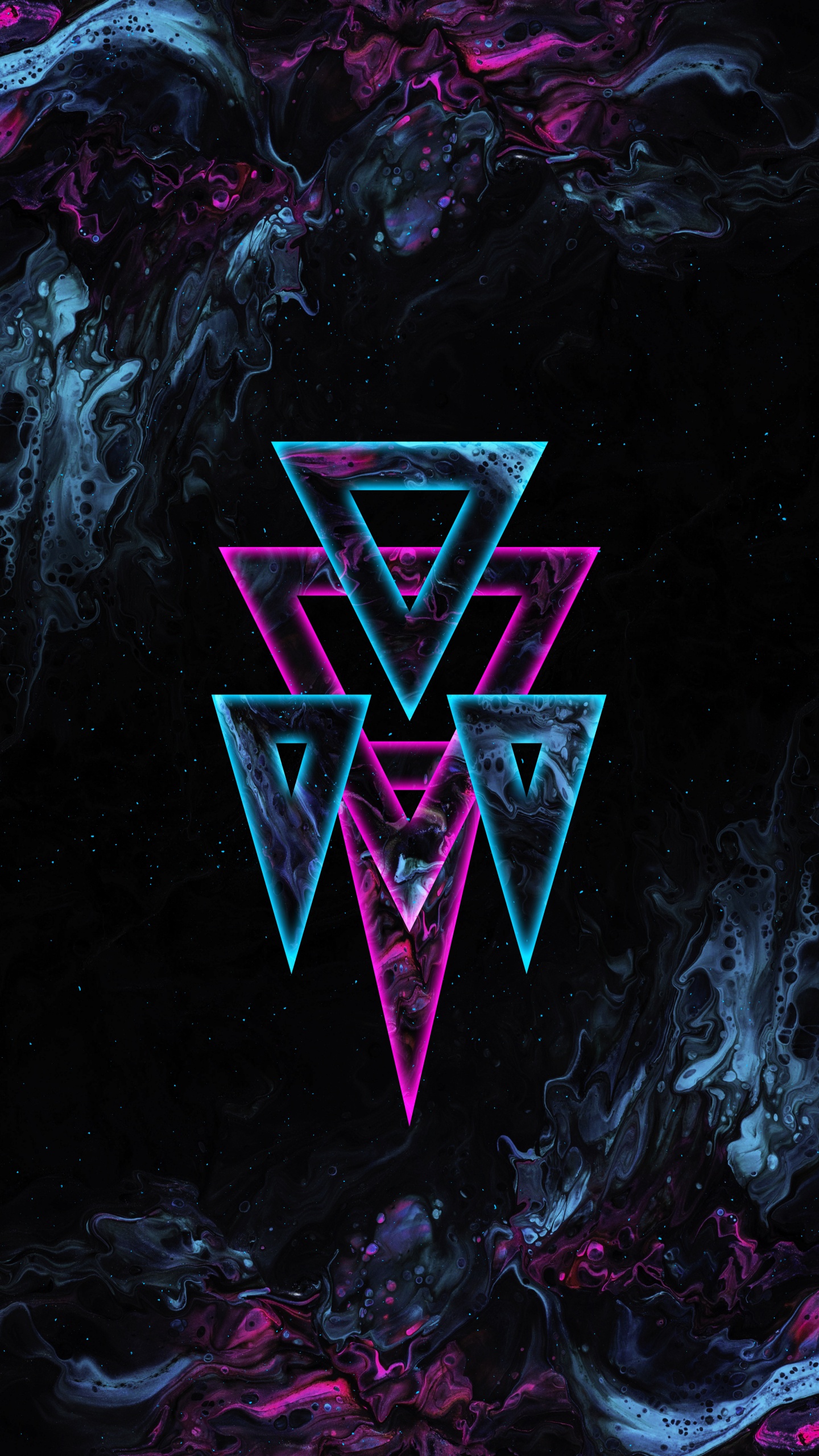 Обои планшет, пурпур, треугольник, Фиолетовый, розовый в разрешении 1440x2560