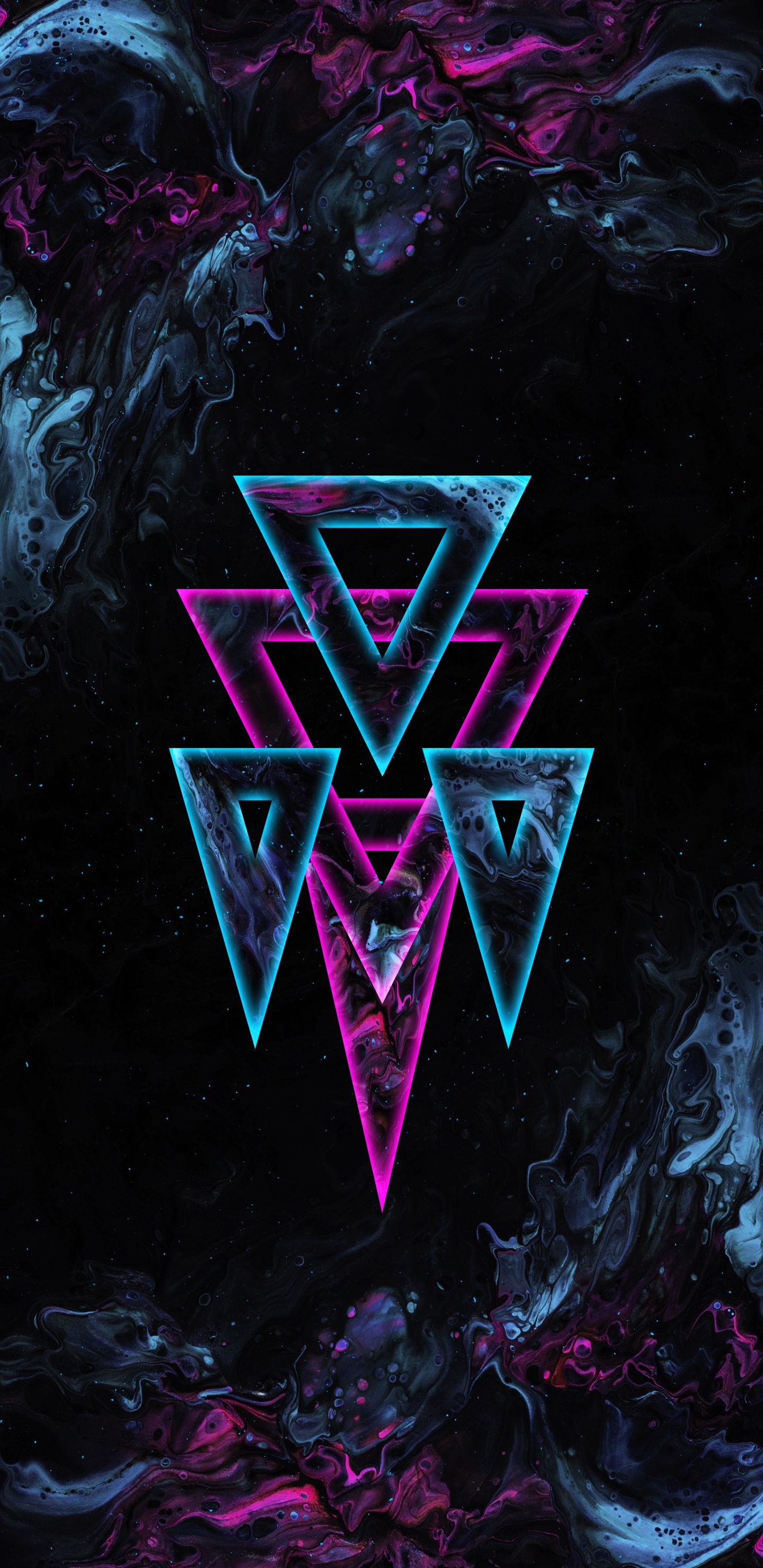 Обои планшет, пурпур, треугольник, Фиолетовый, розовый в разрешении 1440x2960