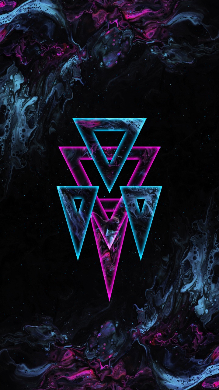 Обои планшет, пурпур, треугольник, Фиолетовый, розовый в разрешении 720x1280