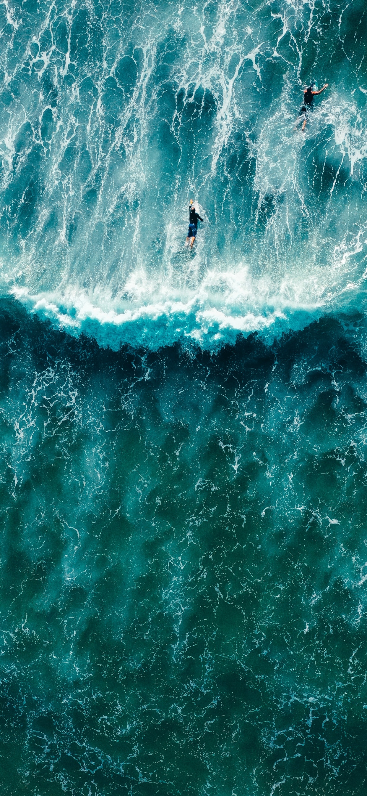 Обои зеленый, волна, вода, синий, Аква в разрешении 1242x2688