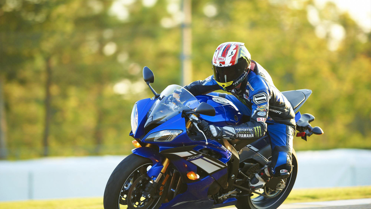 Обои Ямаха мотор Компани, мотоцикл, спортивный мотоцикл, мотоспорт, шоссейные в разрешении 1280x720