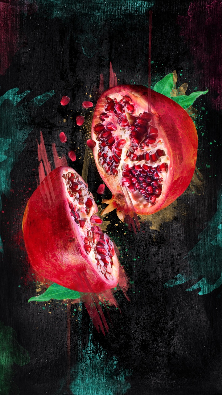 Обои натюрморт, арт, растение, лепесток, живопись в разрешении 720x1280