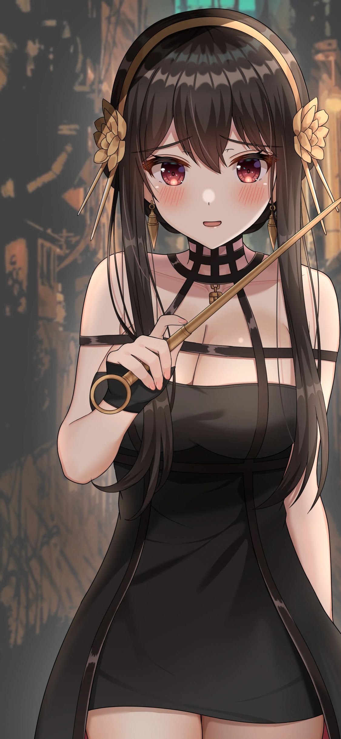 Обои аниме, глаз, человеческое тело, мультфильм, рукав в разрешении 1125x2436