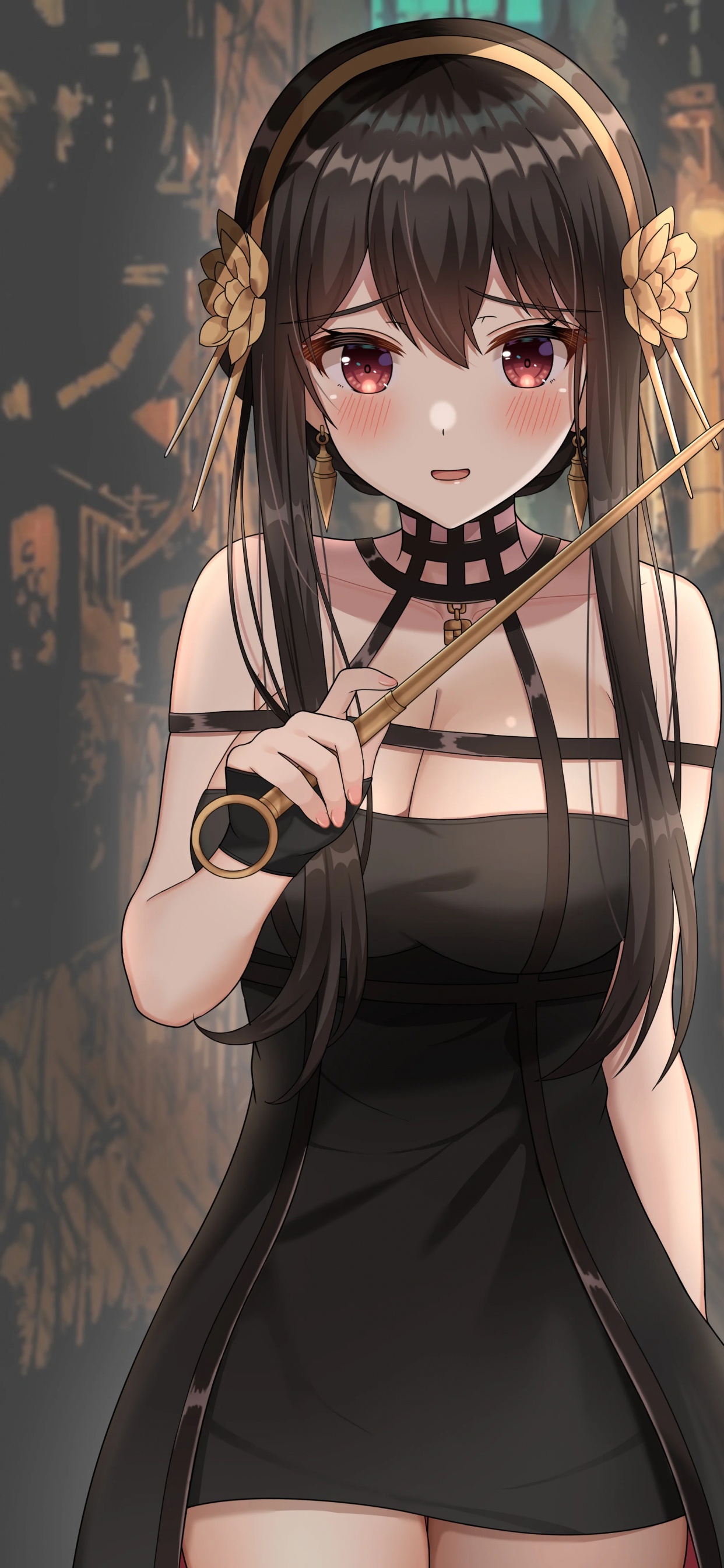 Обои аниме, глаз, человеческое тело, мультфильм, рукав в разрешении 1242x2688