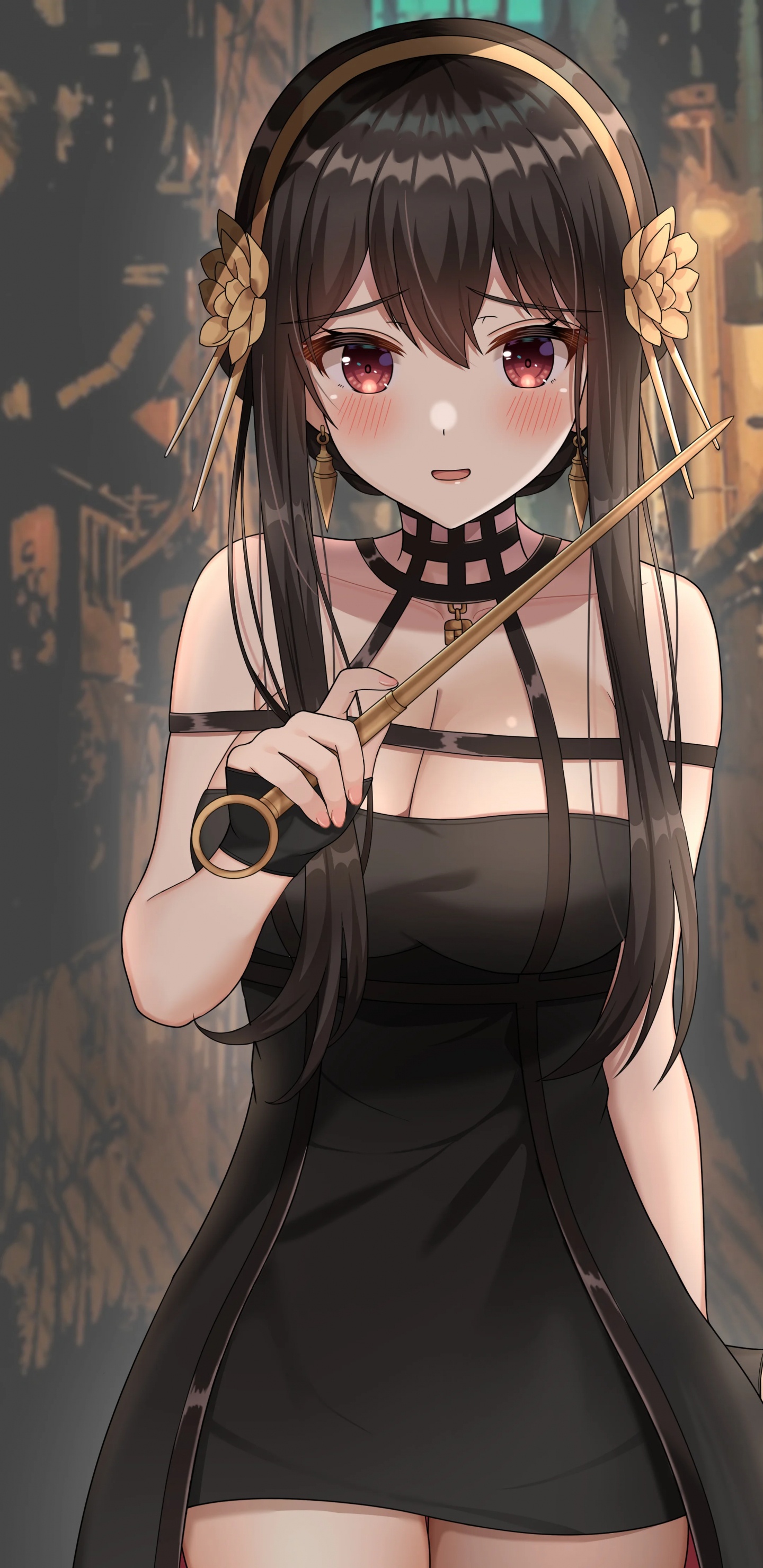 Обои аниме, глаз, человеческое тело, мультфильм, рукав в разрешении 1440x2960