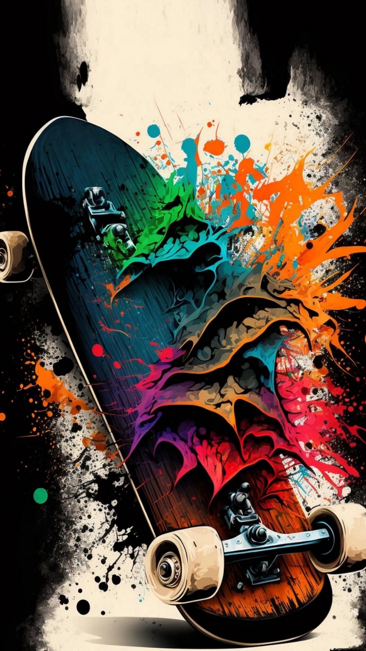 Обои скейтборд, сломанный, мистер персволл, фрески по-твоему, скейтбординг в разрешении 720x1280