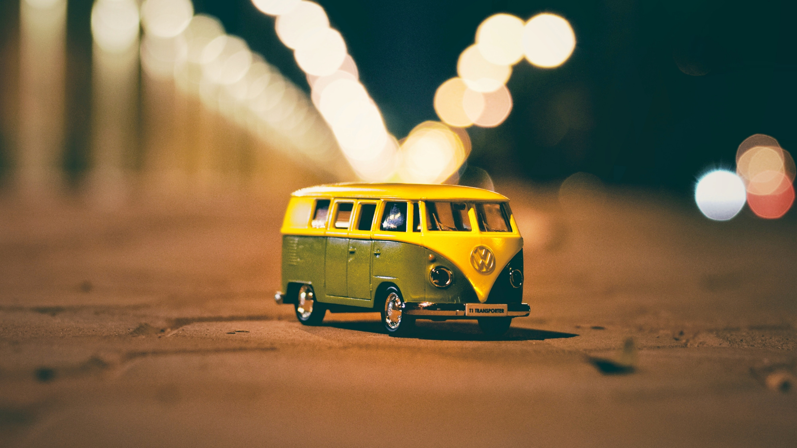 Обои боке, желтый, зеленый, свет, спокойный в разрешении 2560x1440