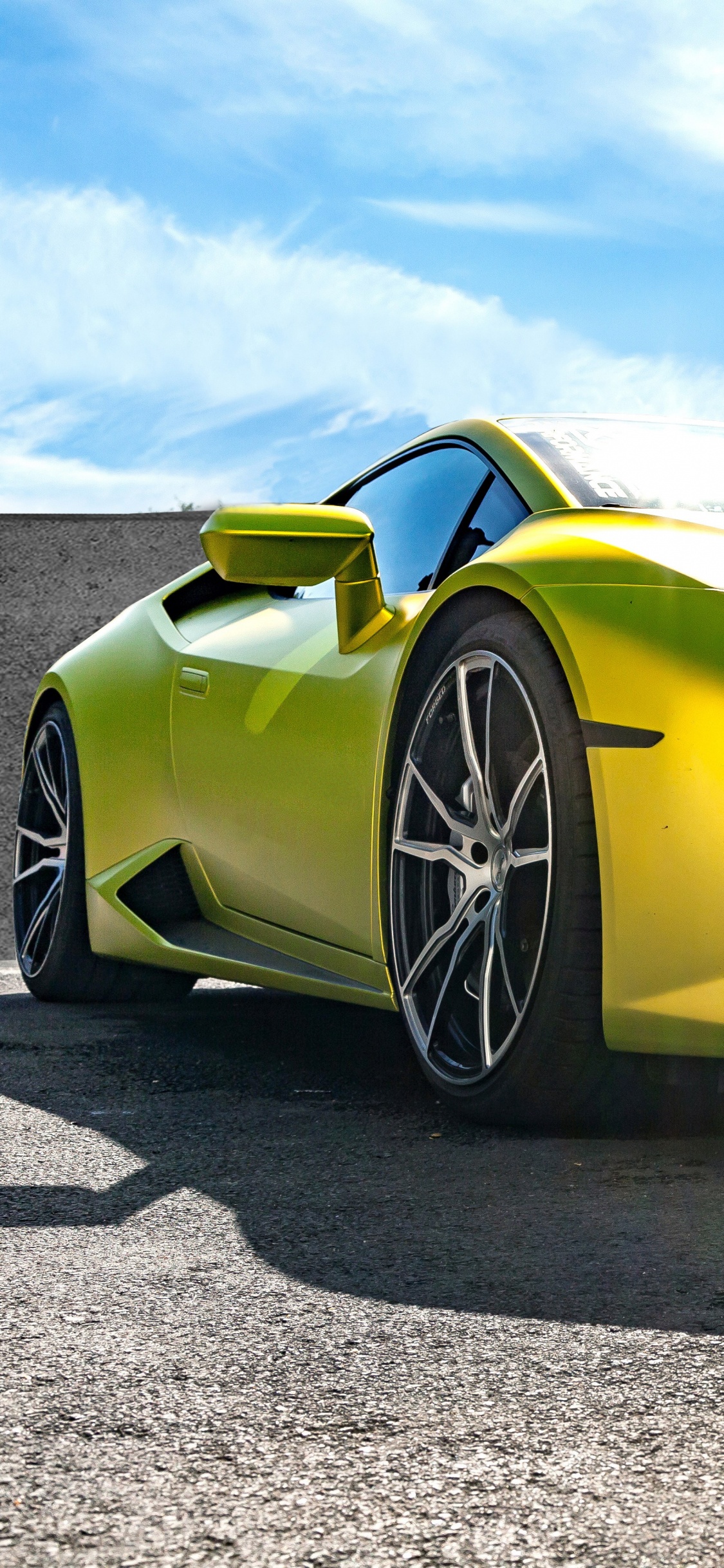 Обои Ламборджини, авто, спорткар, суперкар, желтый в разрешении 1125x2436