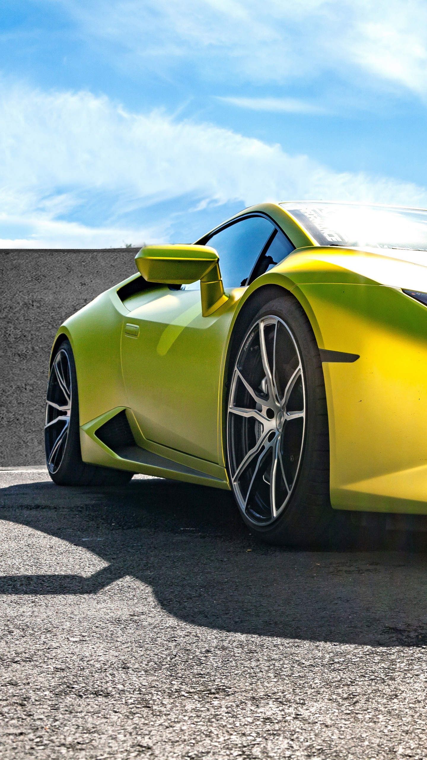 Обои Ламборджини, авто, спорткар, суперкар, желтый в разрешении 1440x2560