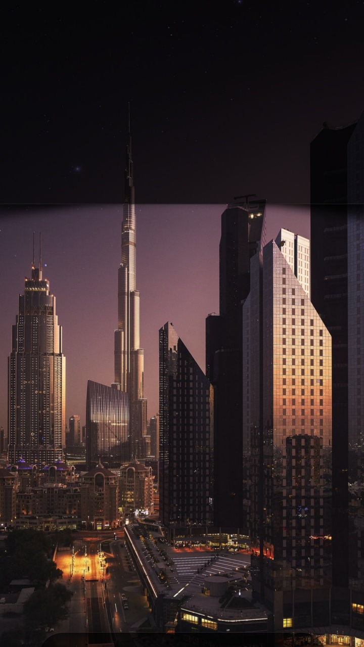Обои городской район, Бурдж Халифа, небоскреб, архитектура, дизайн в разрешении 720x1280