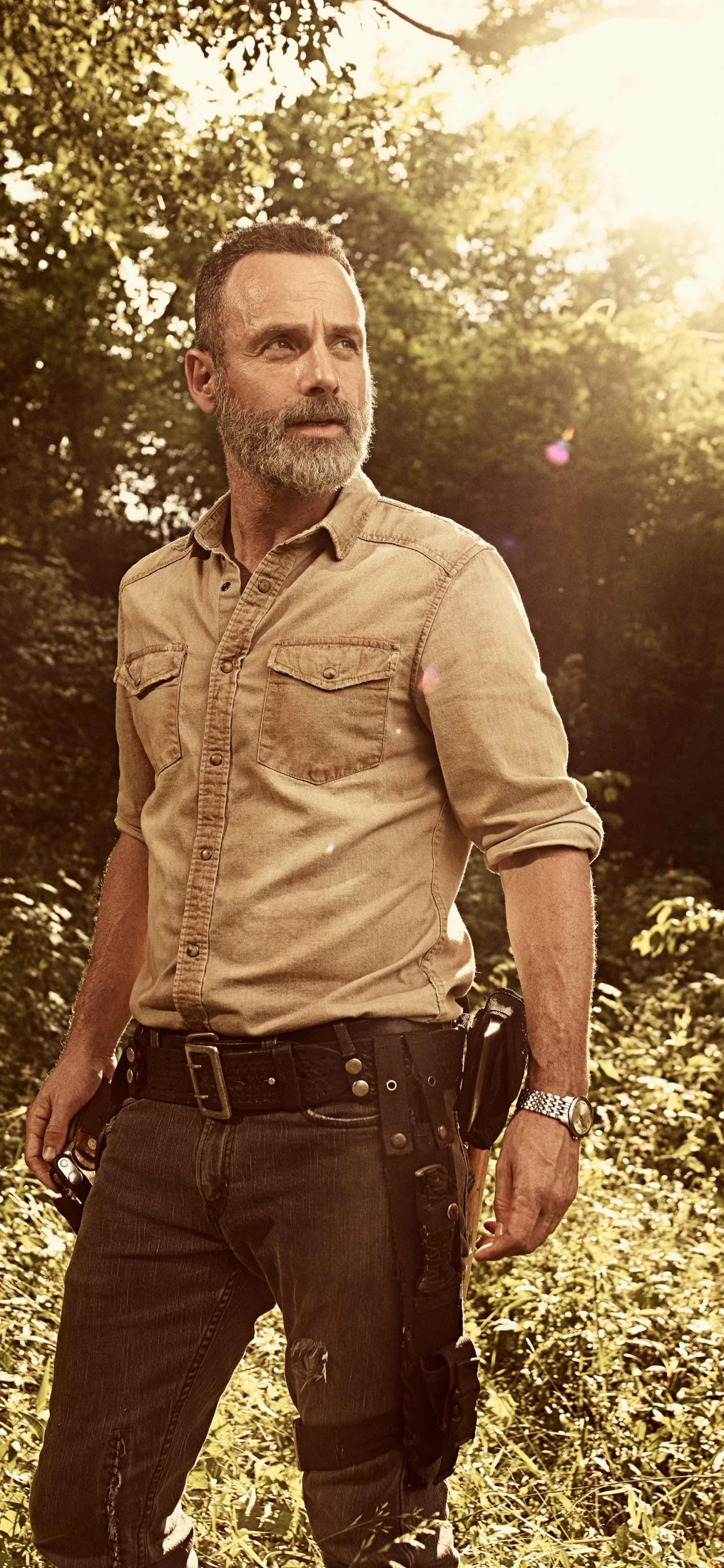 Обои Эндрю Линкольн, Рик Граймс, Ходячие мертвецы, Ходячие Мертвецы - Сезон 9, АМЦ в разрешении 1125x2436