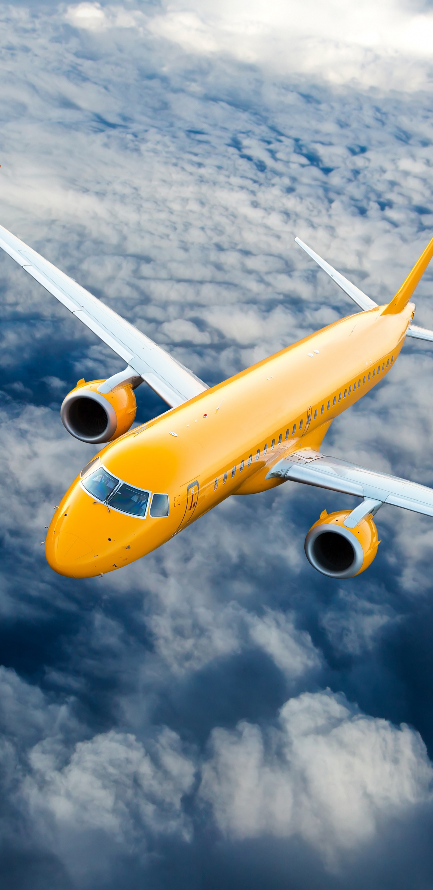 Обои самолет, самолеты, полет, воздушное путешествие, авиалайнер в разрешении 1440x2960