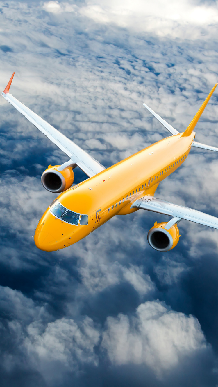 Обои самолет, самолеты, полет, воздушное путешествие, авиалайнер в разрешении 750x1334