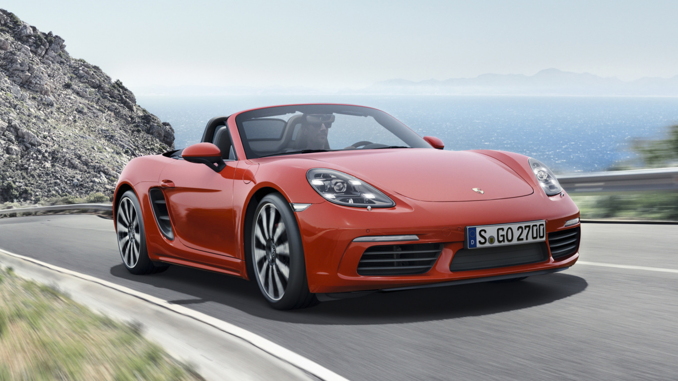 Обои 2017 Порше бокстер 718, Порше, Порше Кайман, авто, Порше 911 в разрешении 1366x768