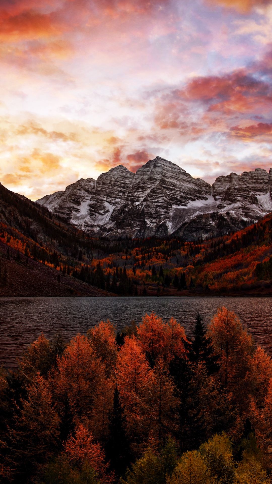 Обои природа, дерево, облако, гора, природный ландшафт в разрешении 1080x1920