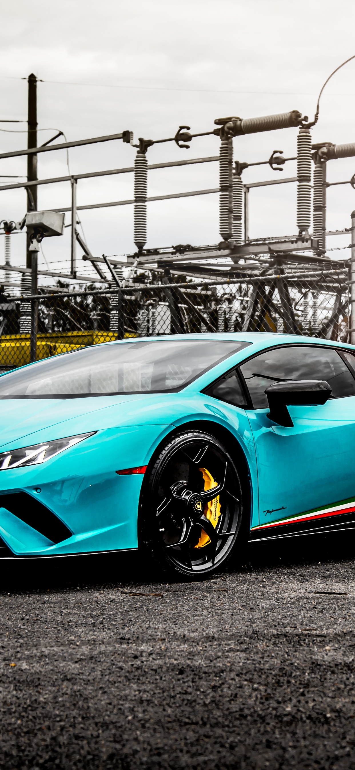 Обои Ламборджини, авто, спорткар, суперкар, зеленый в разрешении 1242x2688