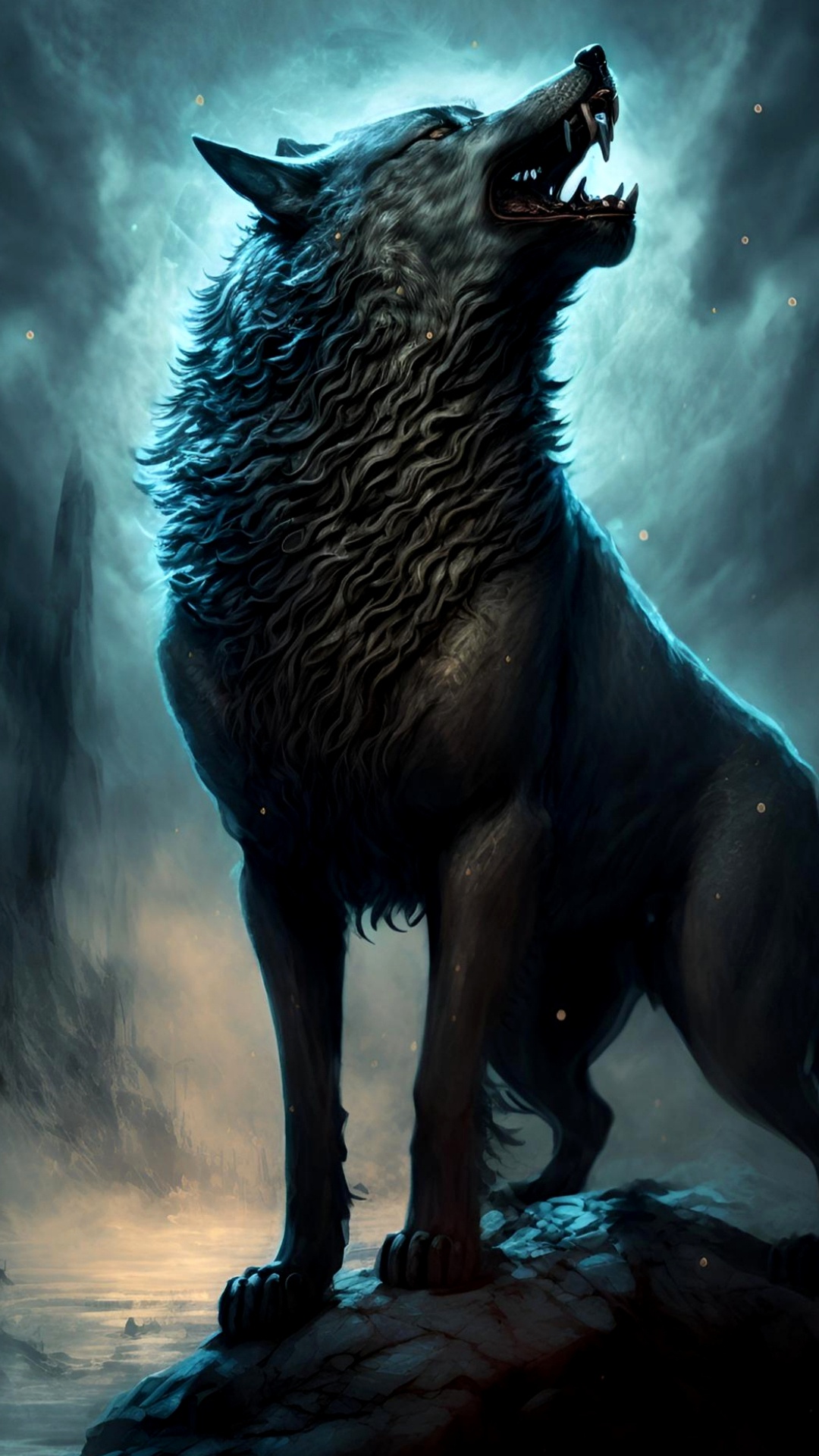 Обои рисование, визуальное искусство, динозавр, арт, мифическое существо в разрешении 1080x1920