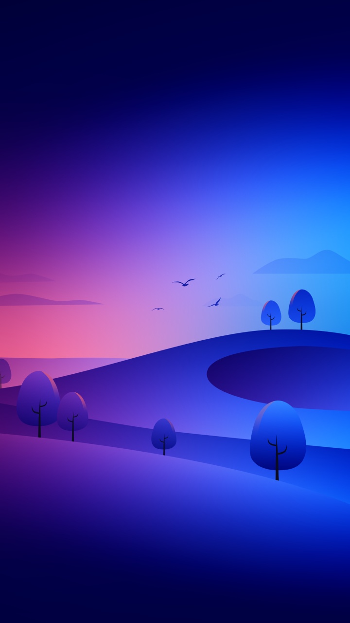 Обои атмосфера, лазурный, пурпур, сумрак, Фиолетовый в разрешении 720x1280