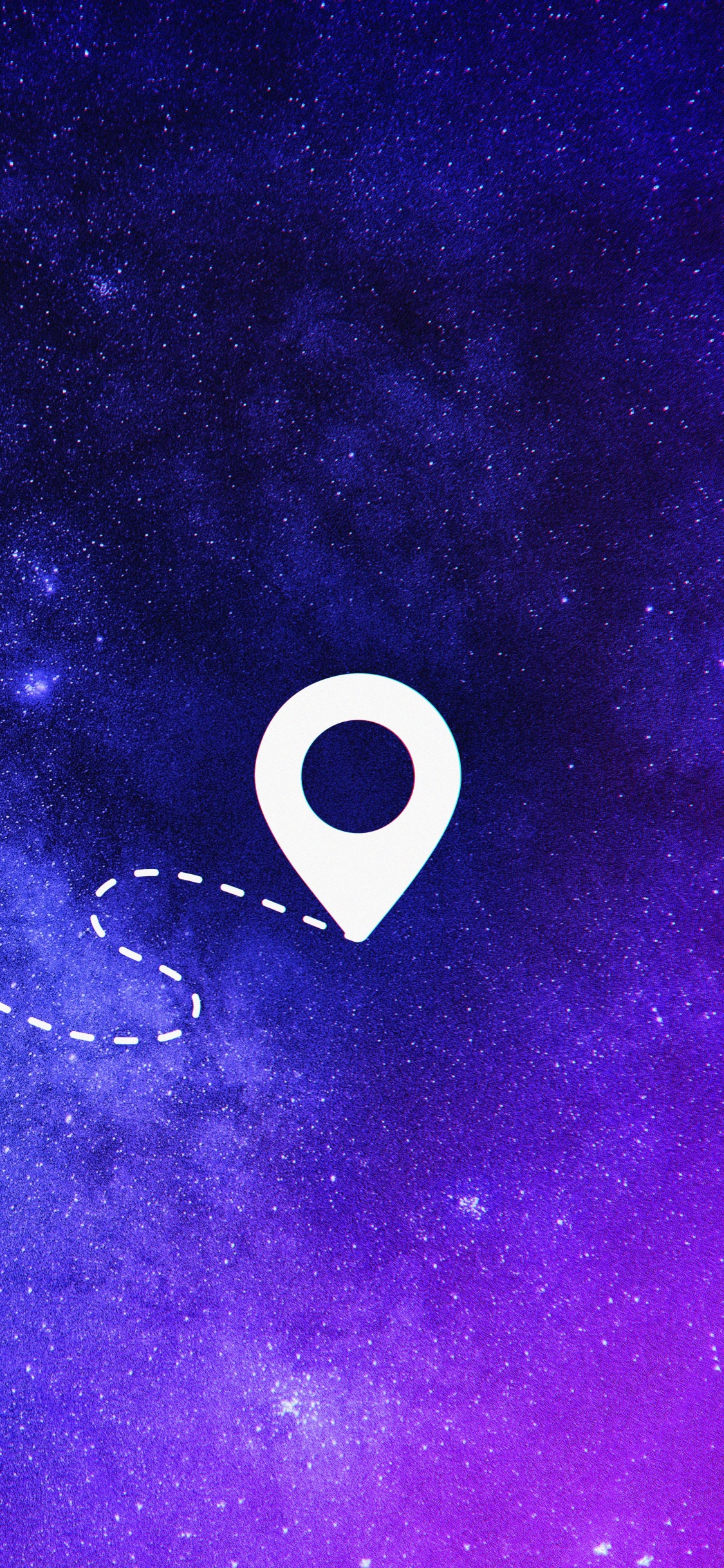 Обои космическое пространство, измеритель, пурпур, ночь, астрономический объект в разрешении 1125x2436