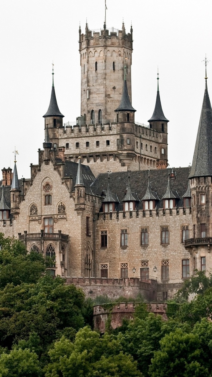 Обои Замок Мариенбург, замок, Ганновер, ориентир, средневековая архитектура в разрешении 720x1280