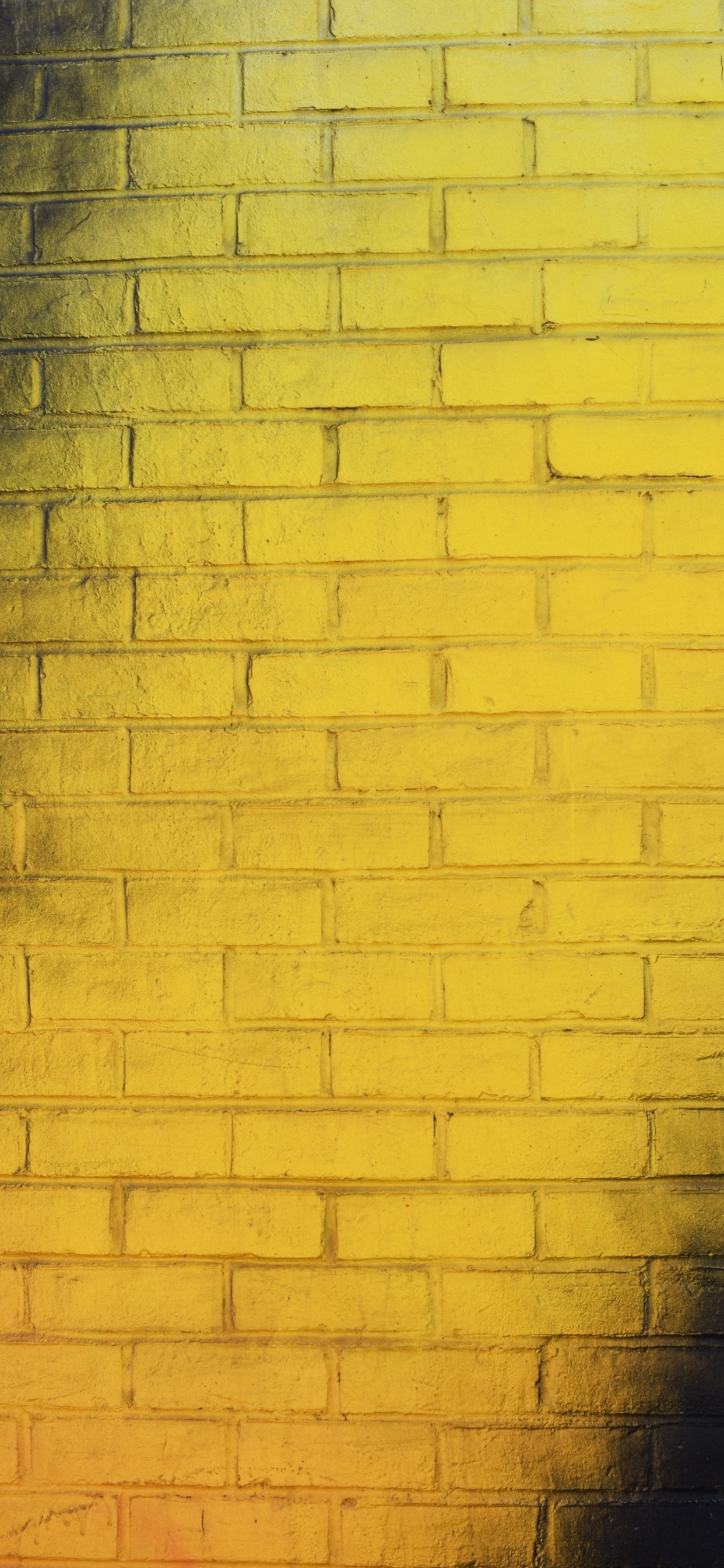 Обои свет, полутона и оттенки, желтый, черный, кирпич в разрешении 1242x2688