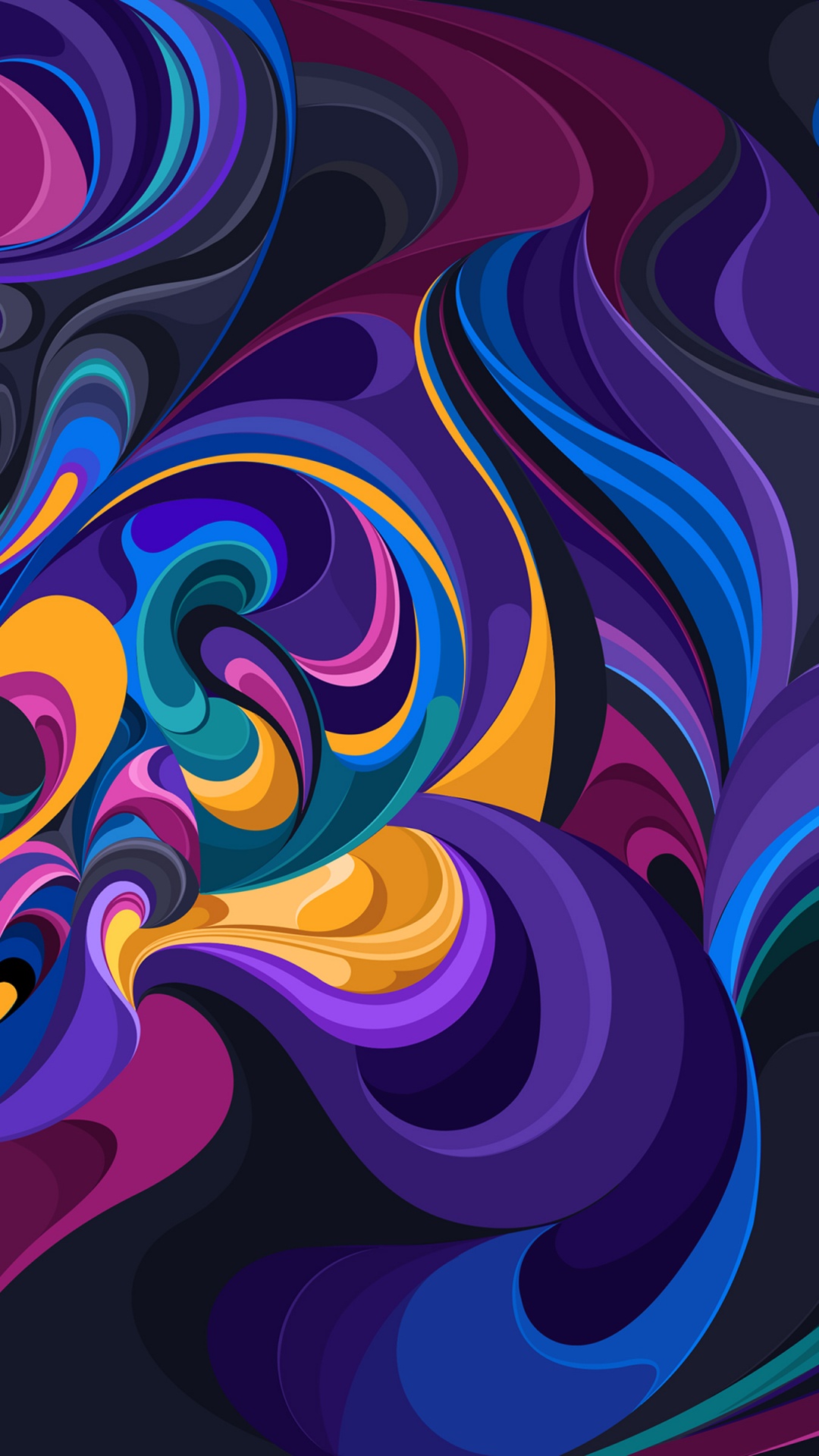 Обои дизайн, графический дизайн, арт, пурпур, психоделическое искусство в разрешении 1080x1920