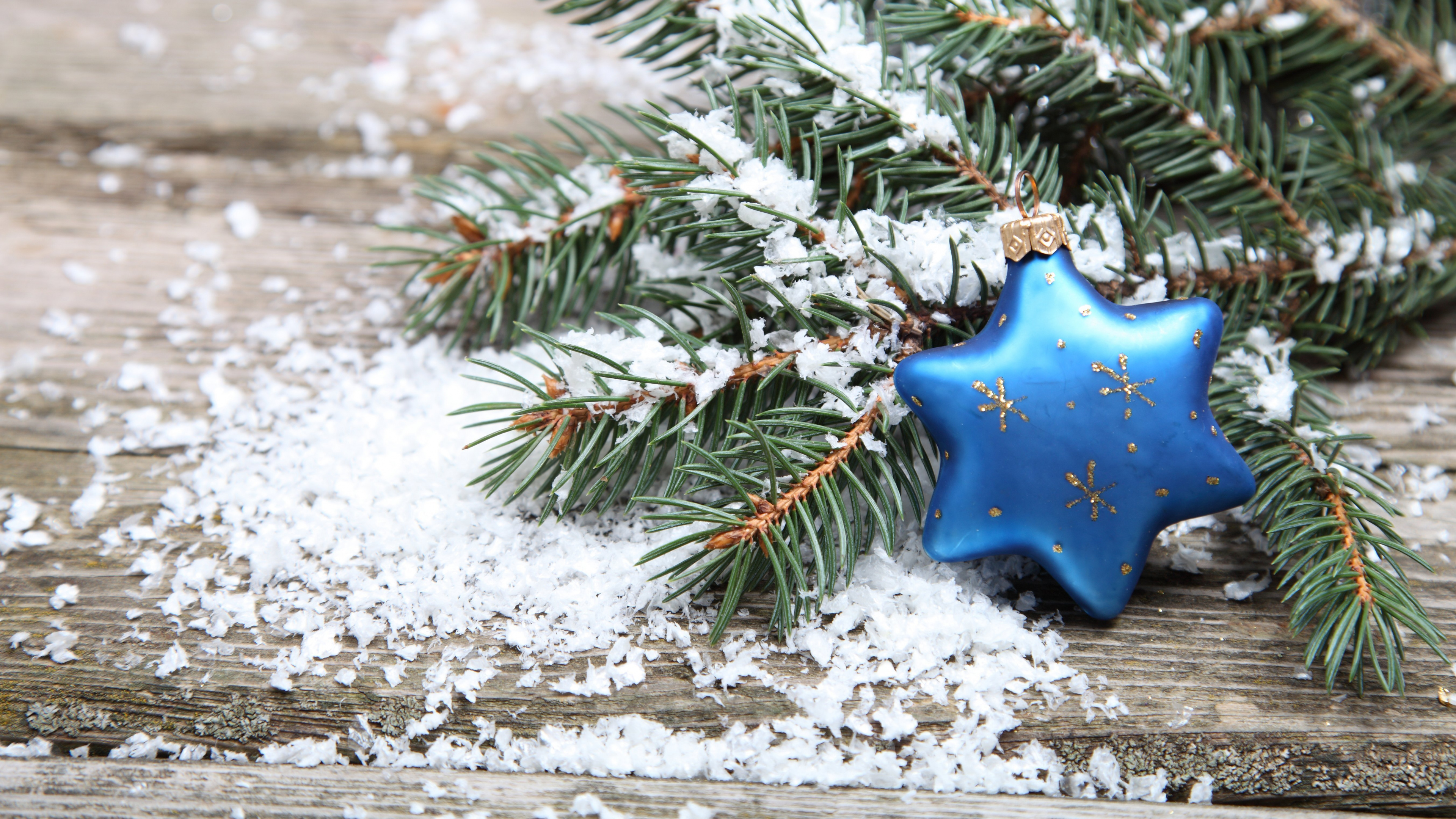 Обои Рождественский день, Новый год, дерево, ель, рождественский орнамент в разрешении 3840x2160