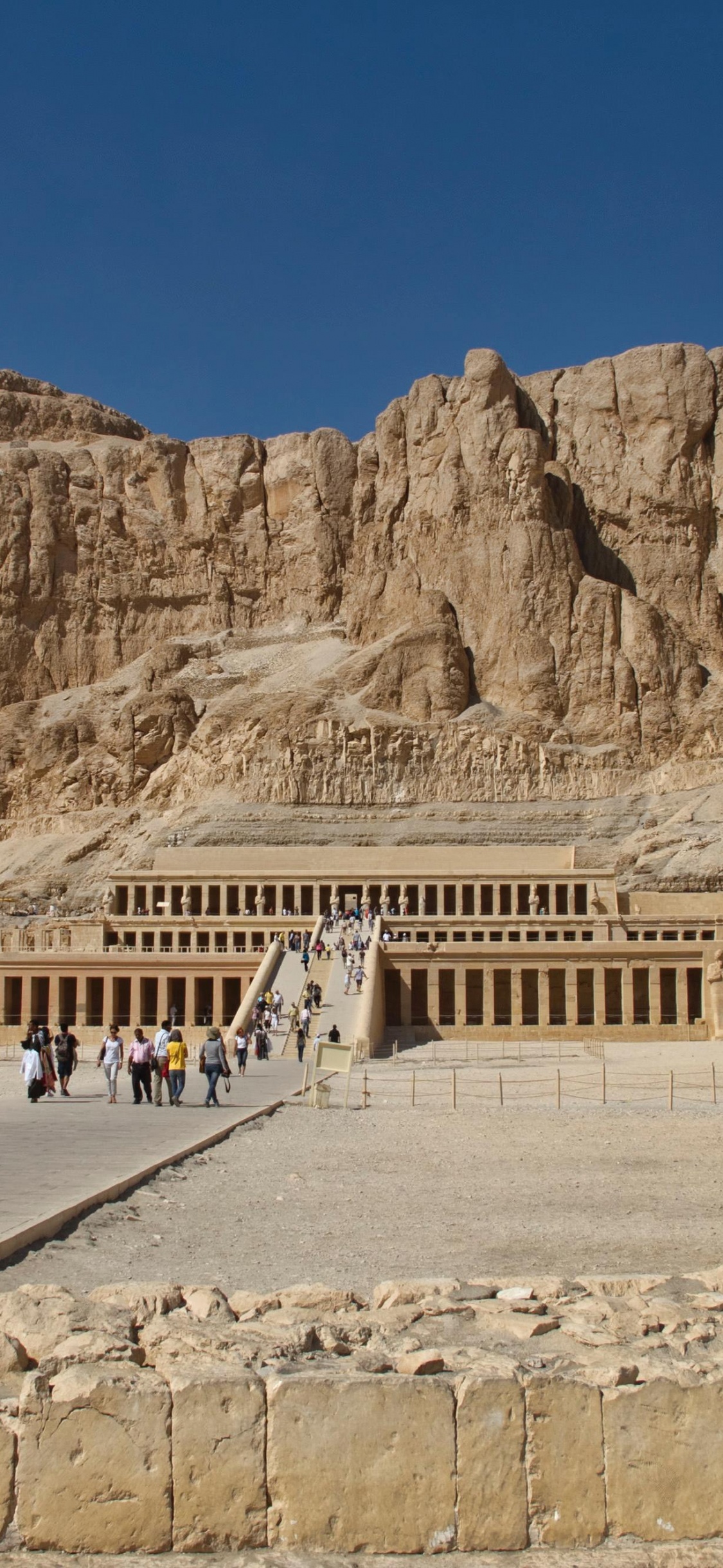 Обои погребальный храм, Древний Египет, бесплодные земли, Вади, древняя история в разрешении 1125x2436