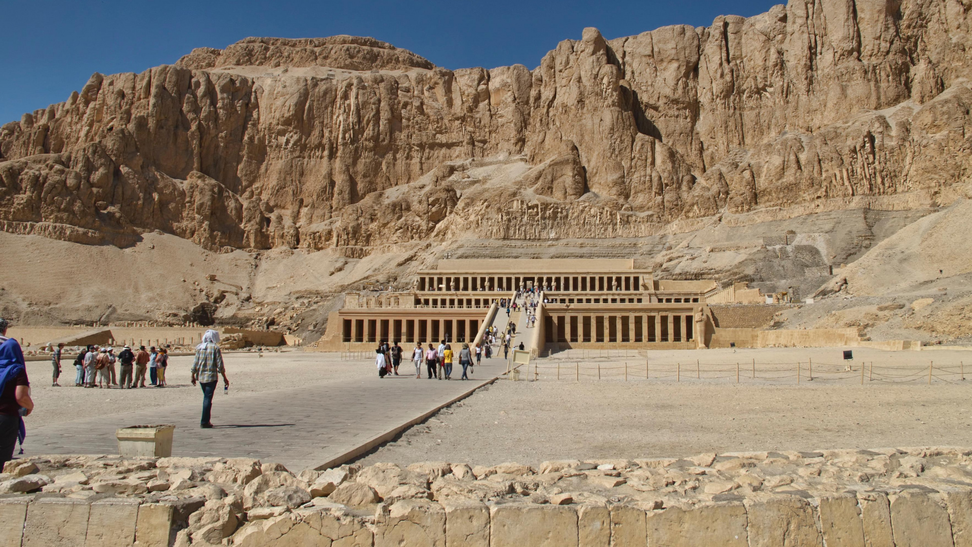 Обои погребальный храм, Древний Египет, бесплодные земли, Вади, древняя история в разрешении 1920x1080