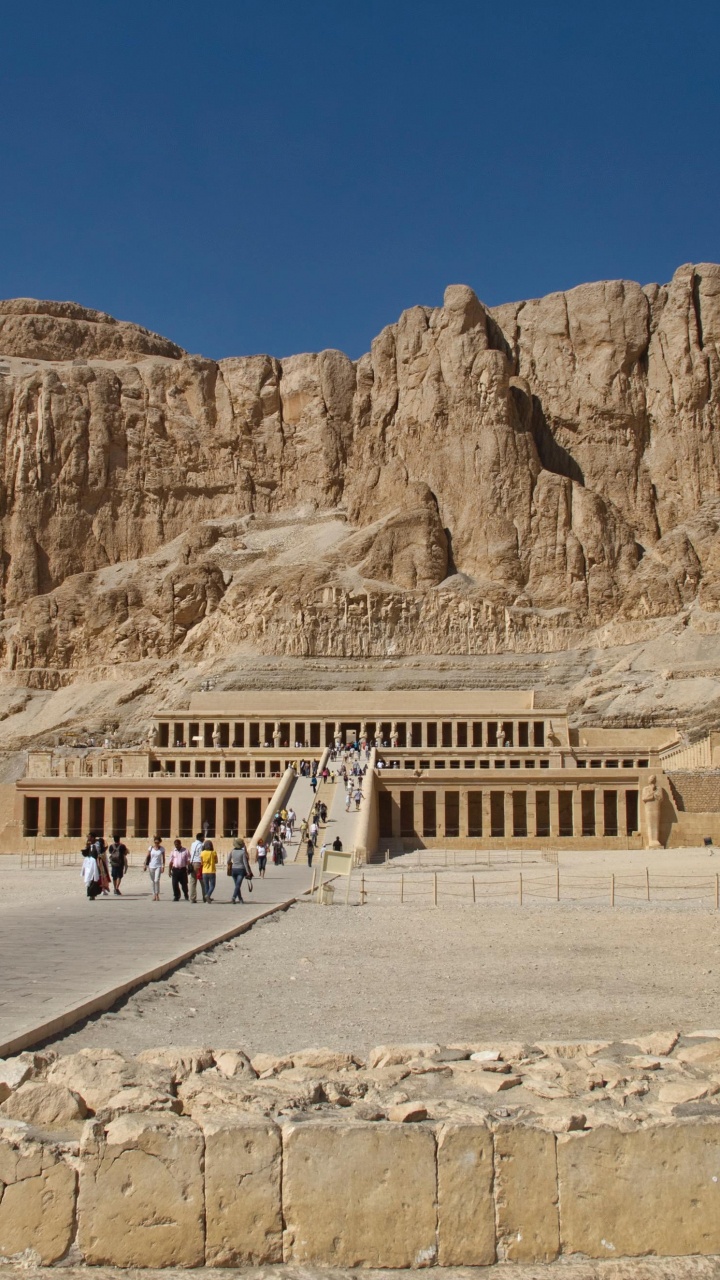 Обои погребальный храм, Древний Египет, бесплодные земли, Вади, древняя история в разрешении 720x1280