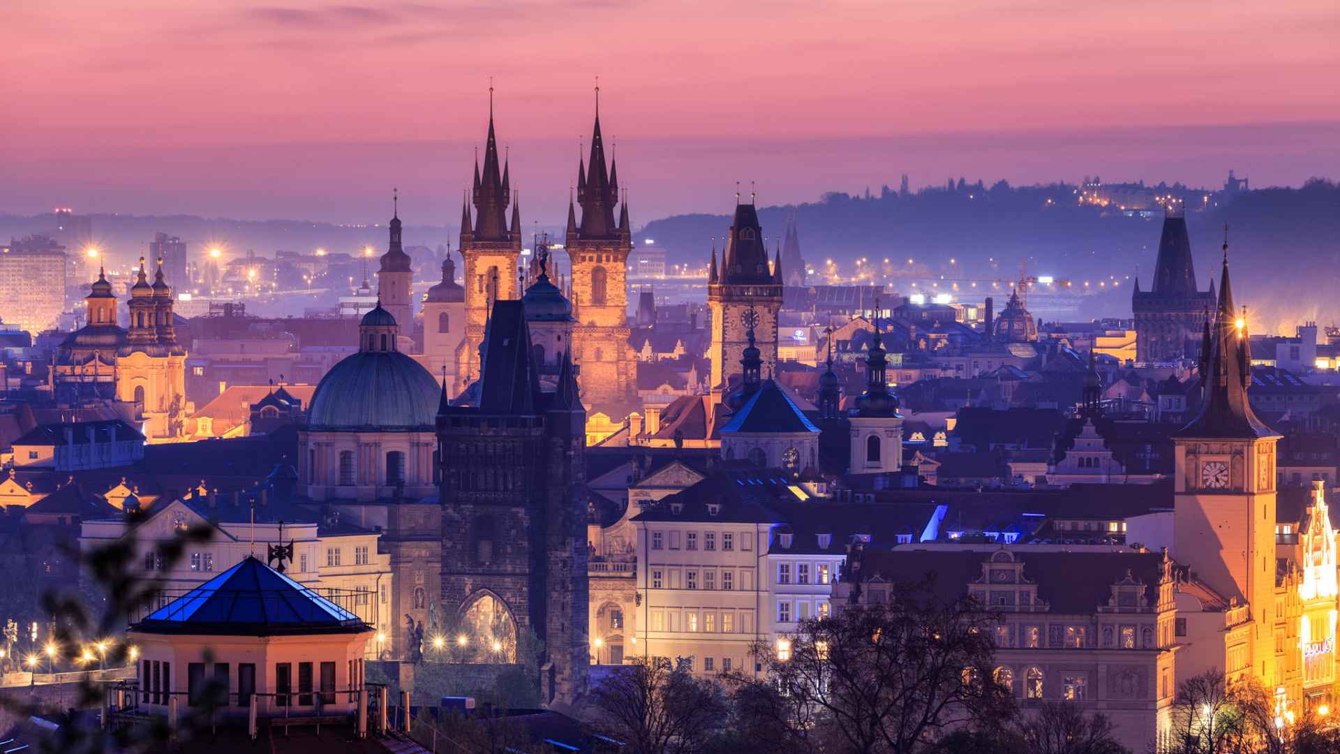 Обои Пражский град, городской пейзаж, город, ориентир, городской район в разрешении 1920x1080