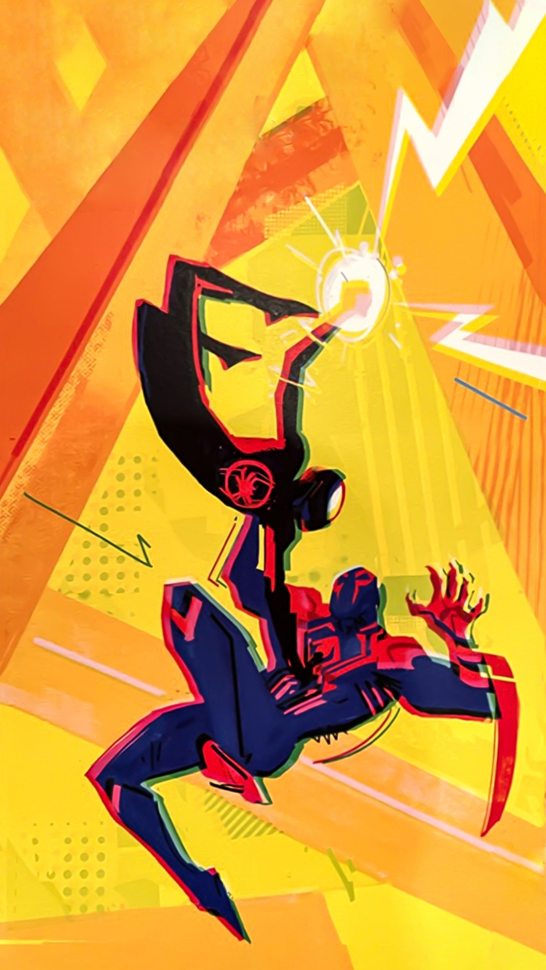 Обои Майлз Моралес, верхолаз, человек-паук, Гвен Стейси, постер в разрешении 1080x1920