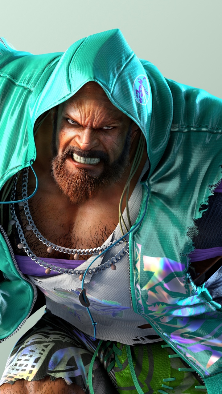 Обои Король, пурпур, улыбка, видеоигра, Теккен 7 Максимальная Теккен Чаша в разрешении 720x1280