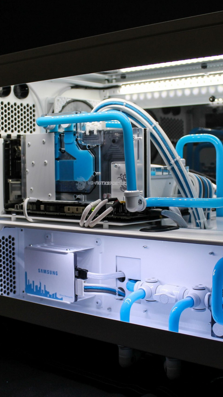 Обои CaseLabs, технологии, электроника, электронное устройство, водяное охлаждение в разрешении 750x1334