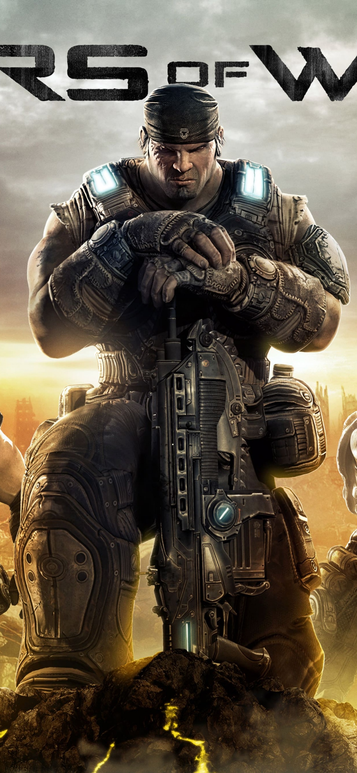 Обои gears of war 3, эпическая игра, xbox 360, xbox one, солдат в разрешении 1242x2688